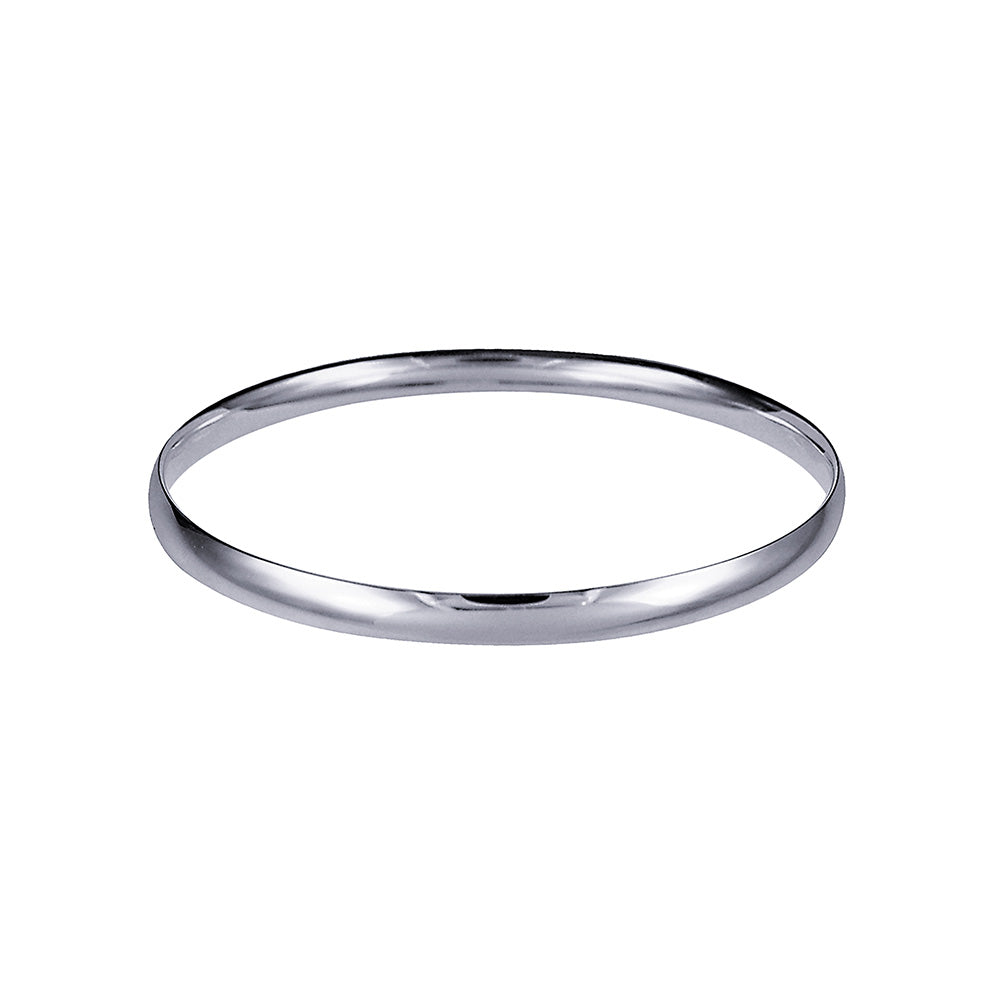 Sterling Silver Plain Solid Comfort Fit Golf Bangle